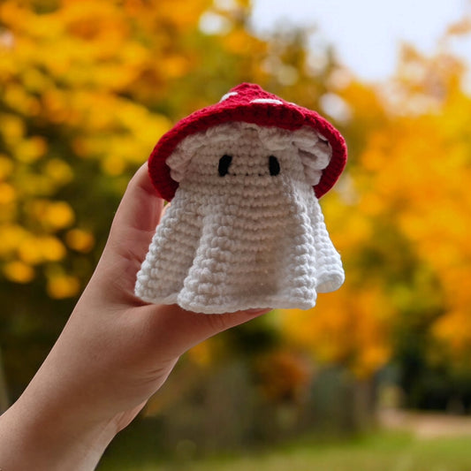 Ghost plushie (with or without mushroom hat)