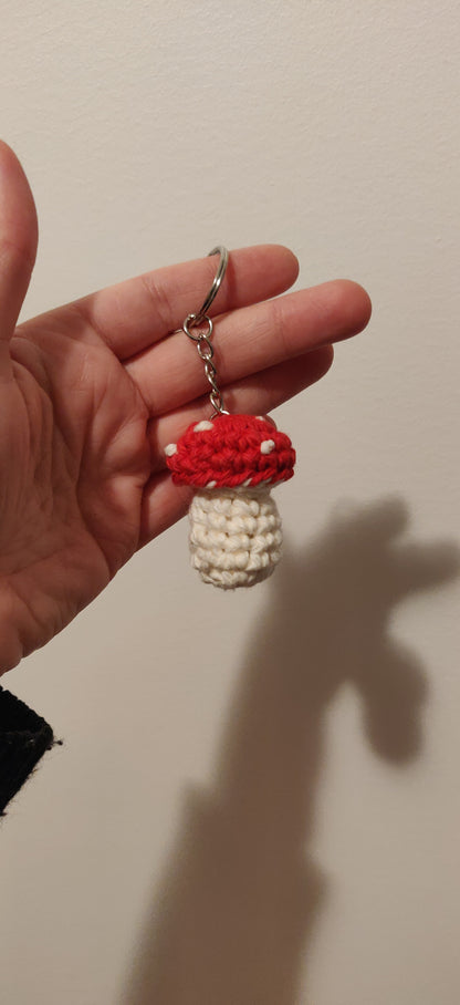 Mushroom keychain - cotton